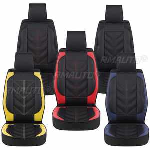 Housses de siège de voiture 5D, housses de siège automobile en cuir PU, protection de siège avant universelle pour voiture, camion, fourgonnette, SUV - Product Image 1