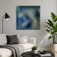 Décoration d'intérieur, peinture à l'aquarelle sur toile texturée 3D abstraite 100% faite à la main, cadre moderne, art mural pour chambre à coucher