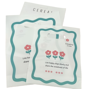 Custom LDPE Die Cut Handle Plastic Shopping Bag With Logo For Small Business Retail Goods & Supermarket Promotion