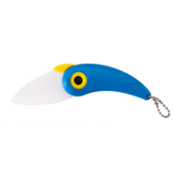Couteau pliant portable en céramique à motif d'oiseau, couteau à fruits tranchant avec emballage carte d'insertion pour détaillants et boutiques de cadeaux