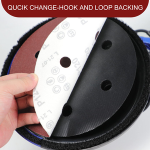 9 дюймов, 6 отверстий, 120 шлифовальные диски с крючками и петлями, шлифовальная бумага из оксида алюминия, шлифовальная абразивная наждачная бумага для гипсокартона, шлифовальная машина по дереву - Product Image 5
