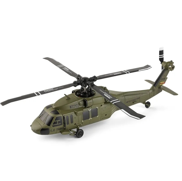 Wltoys SJY-K170 RC Helicopter UH-60L 2.4G 4CH 6-Axis Gyro Brushless Motor Green RC Aircraft RTF XK K170 Drone Toys