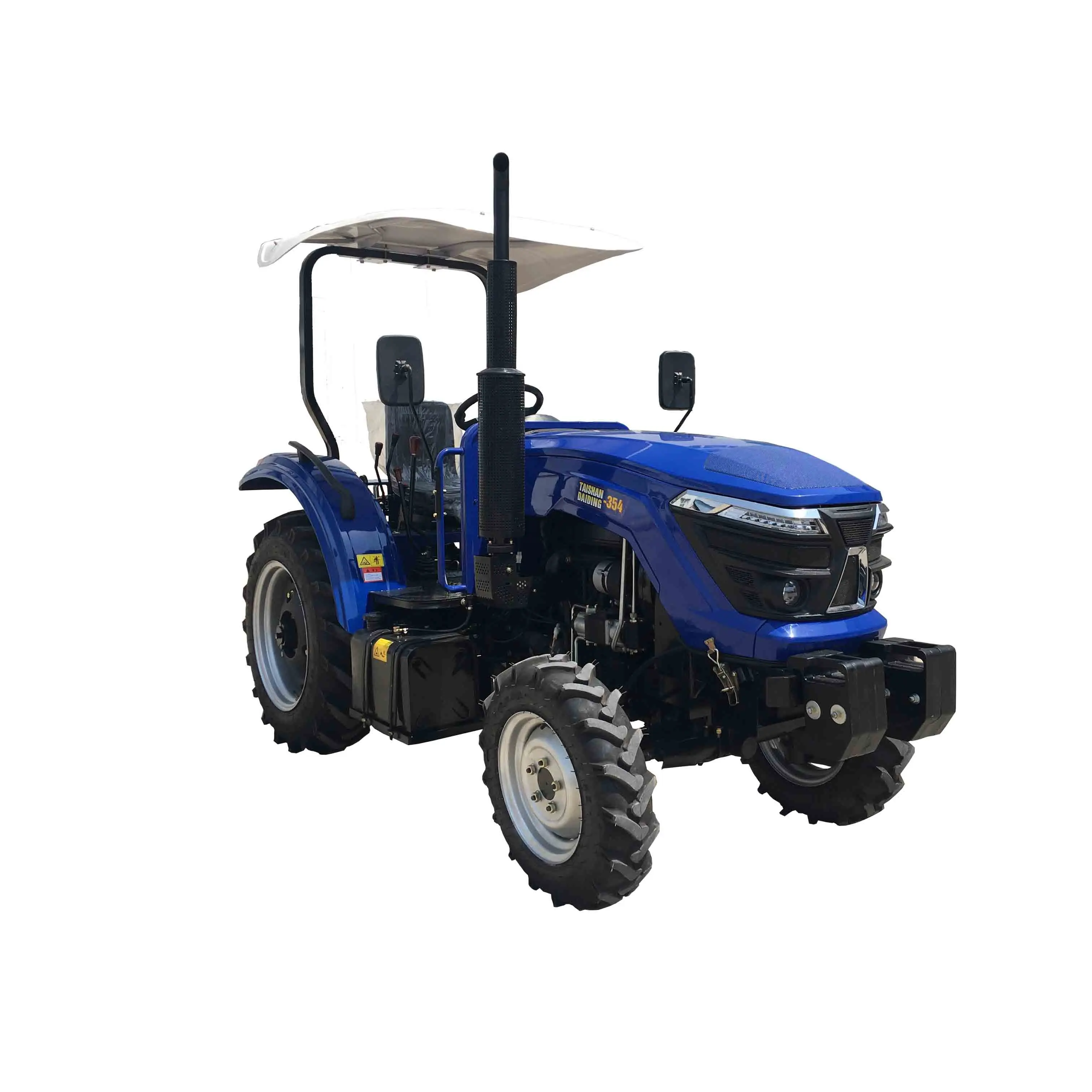 Alta calidad chino 4X4 agrícola personalizado dosel azul tractores precios