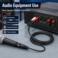 Câble audio FLYROYAL OEM RCA vers XLR, double RCA mâle vers connecteur XLR, fournisseur personnalisé pour système de mixage et d'enceintes