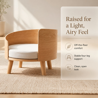 Lit pour chat en bois massif moderne et écologique, avec coussin amovible et lavable, mobilier élégant pour chat d'intérieur, vente en gros