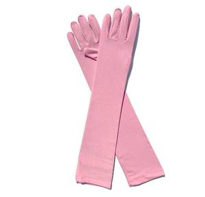 قفازات كلاسيكية سوداء وبيضاء وأحمر كوع ممتد بإصبع قفازات طويلة للنساء لحفلات الكريسماس وحلوى العروس والحفلات الموسيقية زي حفلة موسيقية قفازات نسائية - Product Image 4