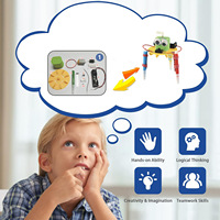 Kit Robot Éducatif STEM 5-en-1 pour Enfants, Jouet Scientifique DIY, Ensemble de Construction de Moteur Solaire, Kit Éducatif en Plastique