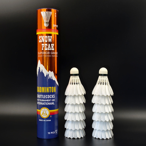 SNOWPEAK SP-01 Top Grade Plume D'oie Badminton Volant Tournoi Grade Pleine Tête De Liège Naturel Superbe Durabilité Vol - Product Image 1