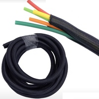 Gaine de protection de câble extensible en PET noir, diamètre 3-50 mm