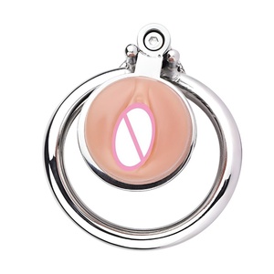 FRRK Metal Chastity Cage Penis Lock Male Chastity Device Wearable Vagina BDSM Bondage Restraint Device Sex <b>Toy</b> <b>for</b> <b>Man</b> - Product Image 5