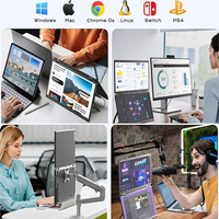 Vente en gros usine – Extension d'écran triple M4 15,6 pouces 1080p pour ordinateur portable, connexion directe simple TYPE-C pour PC/MAC, prise en charge OEM/ODM