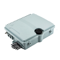 Caja de Distribución de Fibra Óptica FTTH para Exteriores, Impermeable, 12 Núcleos, IP65, Montaje en Pared o Poste, Caja de Terminación con Divisor Óptico