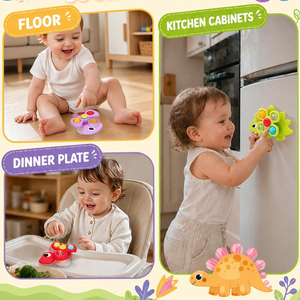 Juguetes Sensoriales de Dinosaurio para Bebés, Actividades para Autismo, Juguetes con Ventosa para Bebés - Product Image 3