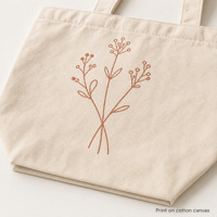Sacs fourre-tout pour femmes en toile de coton à motifs tons terreux avec sangles renforcées pour les cadeaux de détail et les courses quotidiennes