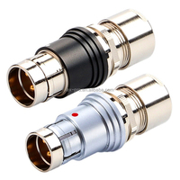Conectores EX-PRO IP68 Impermeables de 4 Pines Macho/Hembra Tipo F, Compatibles con F-Typ S102A de 2-9 Pines, Carcasa de Latón Cromado -45C