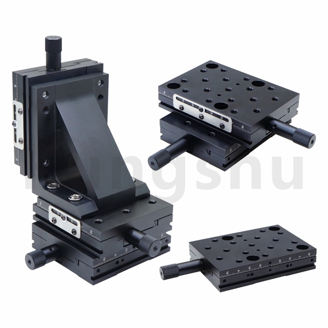 MAPD Series Dovetail Translation Stages and Related Right Angle Mounting Brackets Manual Precision Stages X Axis / XYZ Axes