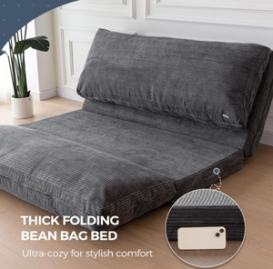 Canapé-<span class=keywords><strong>lit</strong></span> en forme de L, pliable, extra épais, rembourrage en coton, durable, écologique, design moderne, housse lavable avec cordon - Product Image 6