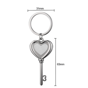 Foto personalizada llavero regalo del día de San Valentín forma de corazón llavero de metal sublimación llavero - Product Image 3