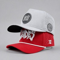 Gorra de Béisbol Perforada con Láser de Alta Calidad al por Mayor, con Parche de Silicona con Logotipo Personalizado, Ligera para Uso Diario y Correr