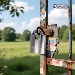 Candado MOK de Alta Seguridad con Grillete Oculto, Latón Pulido Plateado, Llave Única, Anti-Robo, Impermeable y Anti-Oxidación - Product Image 4