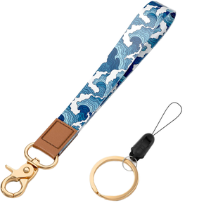 Porta Badge Personalizzato in Poliestere con Cordino Staccabile per Telefono, Design Mimetico, Resistente all'Acqua, con Gancio e Portachiavi - Product Image 1