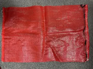 Plastic Packaging 50kg 50lb Red Orange Green Empty PP Tubular Woven Ventilated Logo Leno Net Sack Onion Mesh Bag For Potato