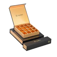 Personalize caixa de presente doce de chocolate, embalagem de papelão vazia de luxo para doces e doces