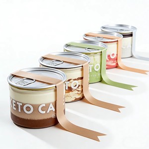 Bocaux en plastique PET vides personnalisés avec logo, 10 oz (300 g/1050 g), pour snacks, épices, gâteaux, avec couvercles à languette. - Product Image 1