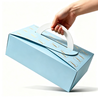 Boîte de boulangerie en papier alimentaire, emballage de luxe en carton doré, boîte cadeau pliable pour les fêtes, logo personnalisé, impression UV, écologique