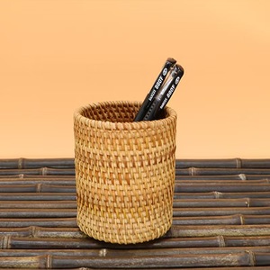 Cesta para utensilios de mimbre natural al por mayor, cesta de almacenamiento de bambú para cocina, mesa de comedor y decoración del hogar - Product Image 3