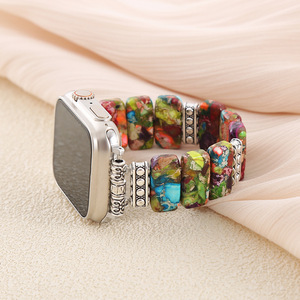 <span class=keywords><strong>Bracelet</strong></span> de montre extensible en pierre impériale colorée Win-Win pour <span class=keywords><strong>Apple</strong></span> <span class=keywords><strong>Watch</strong></span> IWatch Series 11 10 9 8 7 6 <span class=keywords><strong>SE</strong></span> - Product Image 2