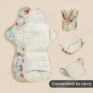 Toallas Sanitarias de Flujo Abundante para la Noche, Toallas Menstruales Reutilizables, Toallas de Tela Lavables de Bambú, Venta Caliente, OEM/ODM Ofrecido Gratuitamente - Product Image 5