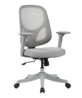 Nouvelle chaise de bureau ergonomique en maille pour adulte, dossier en maille gris clair, pivotante, réglable en hauteur, pour usage commercial et bureautique