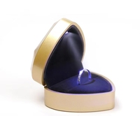 Boîte à bijoux en forme de cœur personnalisée de luxe avec éclairage LED et doublure en velours pour la Saint-Valentin - OEM disponible