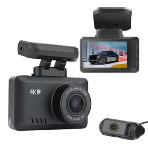 2.45 "çift kayıt 2 kanal Dash kamera araba kamera 4k çözünürlük wifi GPS araba dvr'ı Dashcam WIFI araba kara kutusu 4k Dash kamera