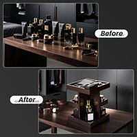 Étagère de rangement pour parfums et eaux de Cologne en promotion, présentoir rotatif à 3 niveaux grande capacité pour hommes, support pour eaux de Cologne