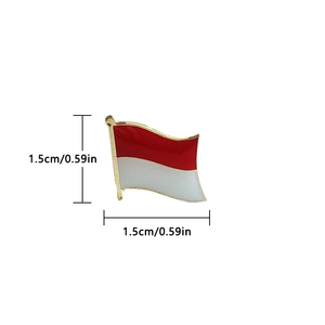 Pin Bendera Nasional Indonesia, Bros Kristal Epoksi Logam Enamel, Lencana Cat, Souvenir, Bros Kepribadian, Hadiah Kenang-kenangan - Product Image 3