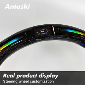 <span class=keywords><strong>Volant</strong></span> de direction en fibre de carbone forgée bleu véritable personnalisé avec affichage LED intelligent, style sport pour Infiniti G37 <span class=keywords><strong>G25</strong></span> G35 QX50 QX60 QX70 - Product Image 3