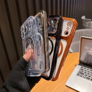เคสแม่เหล็ก TPU ชุบด้วยไฟฟ้าสำหรับ iPhone 17 17pro 17ฟิล์มเลนส์โปรโมตสำหรับ iPhone 17 PRO MAX เคสชุบสีส้ม - Product Image 5