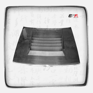Premium D1 Type Real Carbon Fiber <b>Black</b> Sports <b>Vented</b> Hood Only for for AE86 Levin Front Engine Bonnet Aero Upgrade Exterior - Product Image 1
