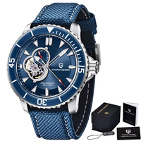 Pagani Design PD-1674 1674 Lünette Leuchtende Tourbillon Wasserdichte Sportuhr Automatische Mechanische Armbanduhren für Herren + Box