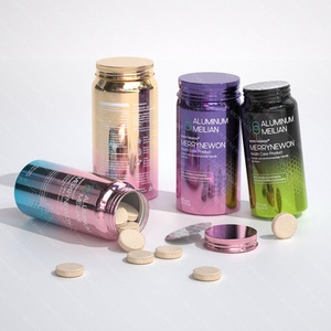 100ml 110ml Aluminum Bottle Aluminium Supplements Tin <b>Container</b> Jars for Capsules Printed Tin <b>Containers</b> - Product Image 1