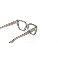 Monture de lunettes de soleil œil de chat géométrique en acétate massif avec accent métallique, tendance, unique, de créateur, élégante, anti-lumière bleue, monture intégrale, durable