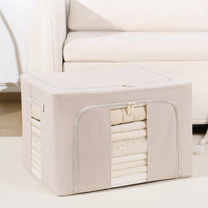 Loulan Storage Box Steel Frame Rectangle Clothing Organizer Odorless Washable Household Use - Product Image 2