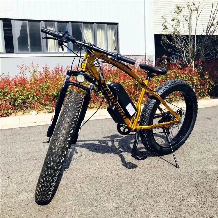 Fat Tire Elektrische Mountainbike 21 Snelheden Strand Heren Sport Mountainbike Full Suspension Lithium Batterij Hydraulische Schijfremmen