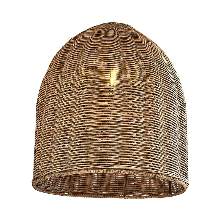 Nouveau Design bambou tube rond pendentif lampe restaurant bar or plafond long lustre cylindrique lampe
