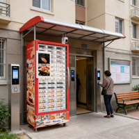 Máquina Expendedora de Sushi Refrigerada con Sistema de Enfriamiento, Tamaño de Casillero Personalizable, Ventanas