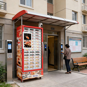 Máquina Expendedora de Sushi Refrigerada con Sistema de Enfriamiento, Tamaño de Casillero Personalizable, Ventanas - Product Image 4