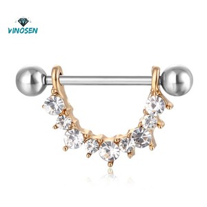 Anillos <span class=keywords><strong>de</strong></span> pecho <span class=keywords><strong>de</strong></span> herradura <span class=keywords><strong>de</strong></span> lujo, estilo perforado, totalmente adornados con cristales brillantes, <span class=keywords><strong>de</strong></span> metal que no se desvanece, para hombre y <span class=keywords><strong>mujer</strong></span>, estilo urbano, decoración llamativa. - Product Image 3