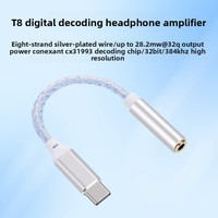 Adaptador Digital T8 Tipo-C a 3.5mm, Decodificador de Audio para Auriculares CX31993, Hecho en China